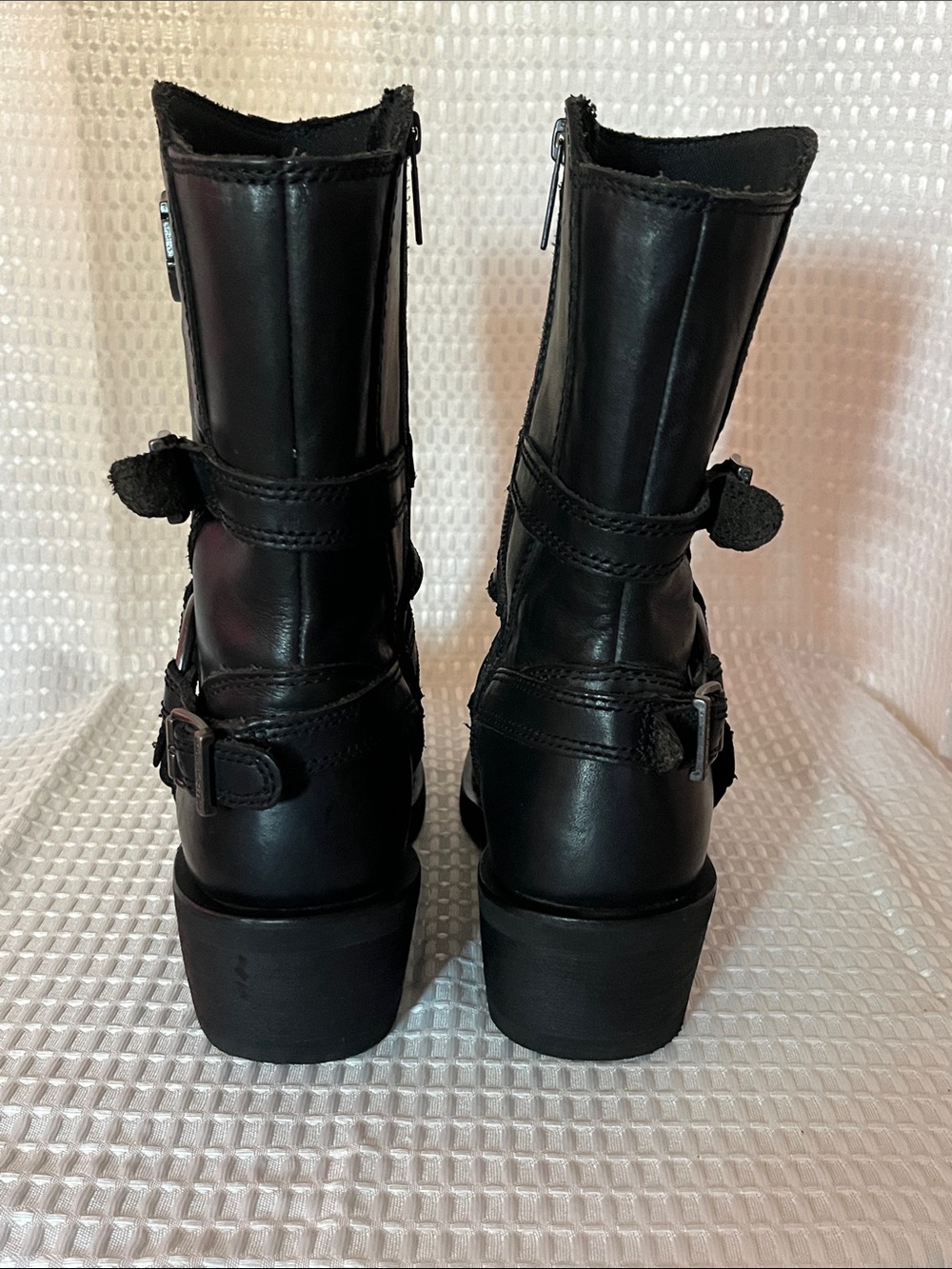 Harley-Davidson Ingleside D87091 Harness Leather Boots Black Women's 8.5M - Picture 4 of 16